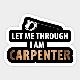 Wood Carpenter Joiner Woodcutter Craftsman Sticker